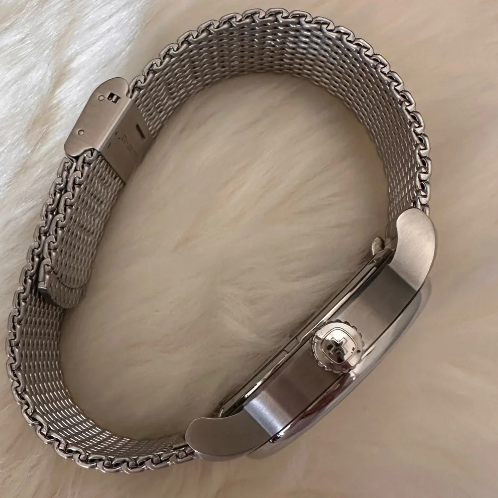 Wenger Stainless Steel Mesh Silver Dial White Watch with Date 1021.103 NWOT - Picture 5 of 10